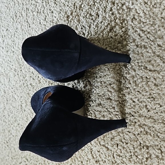 GUC Size 8.5 Navy Blue Suede Gastone Lucioli platform - Picture 2 of 9